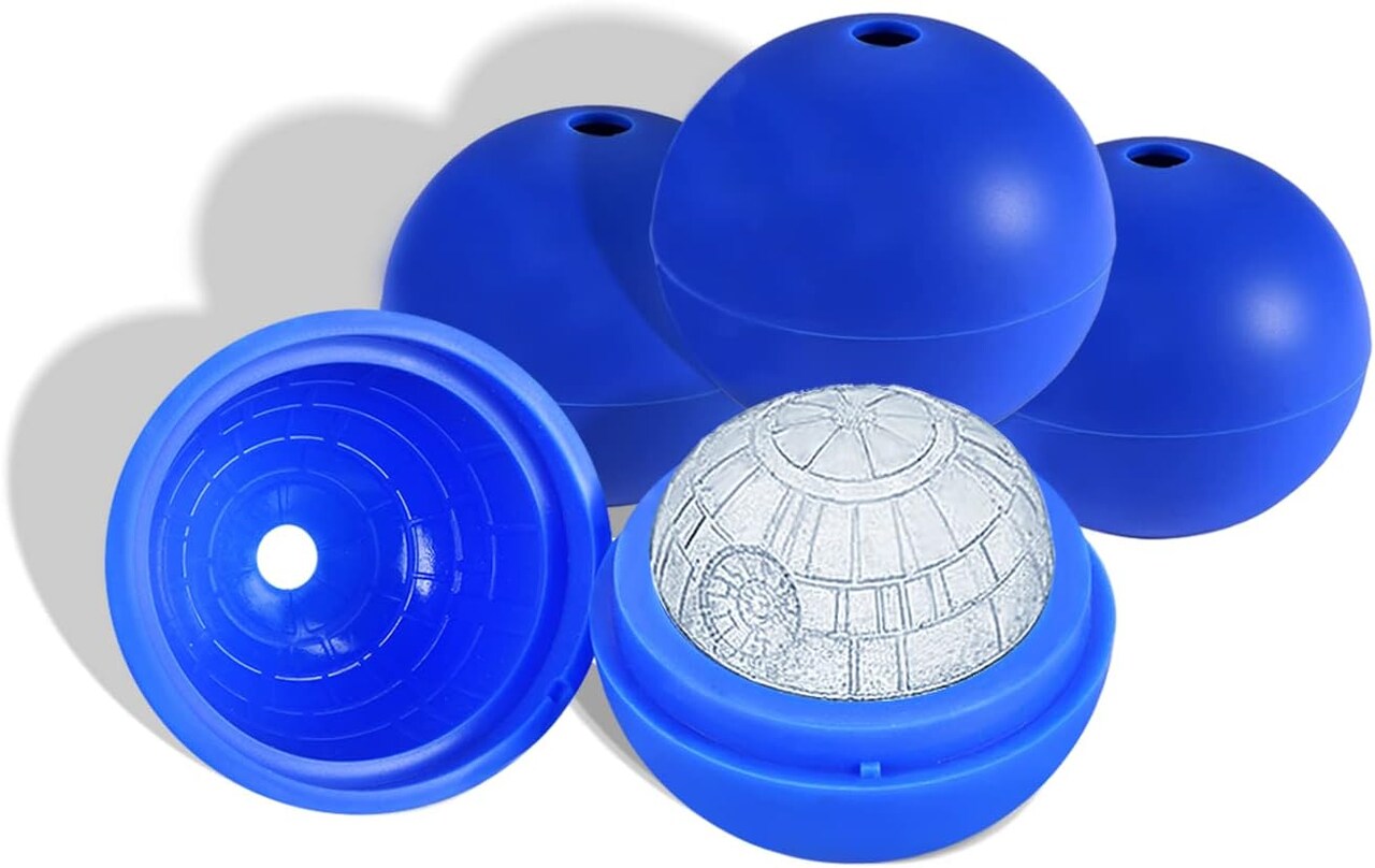 Death Star Ice Cube Mold 4 Packs Large Ice Ball Maker Silicone Ice (4)
